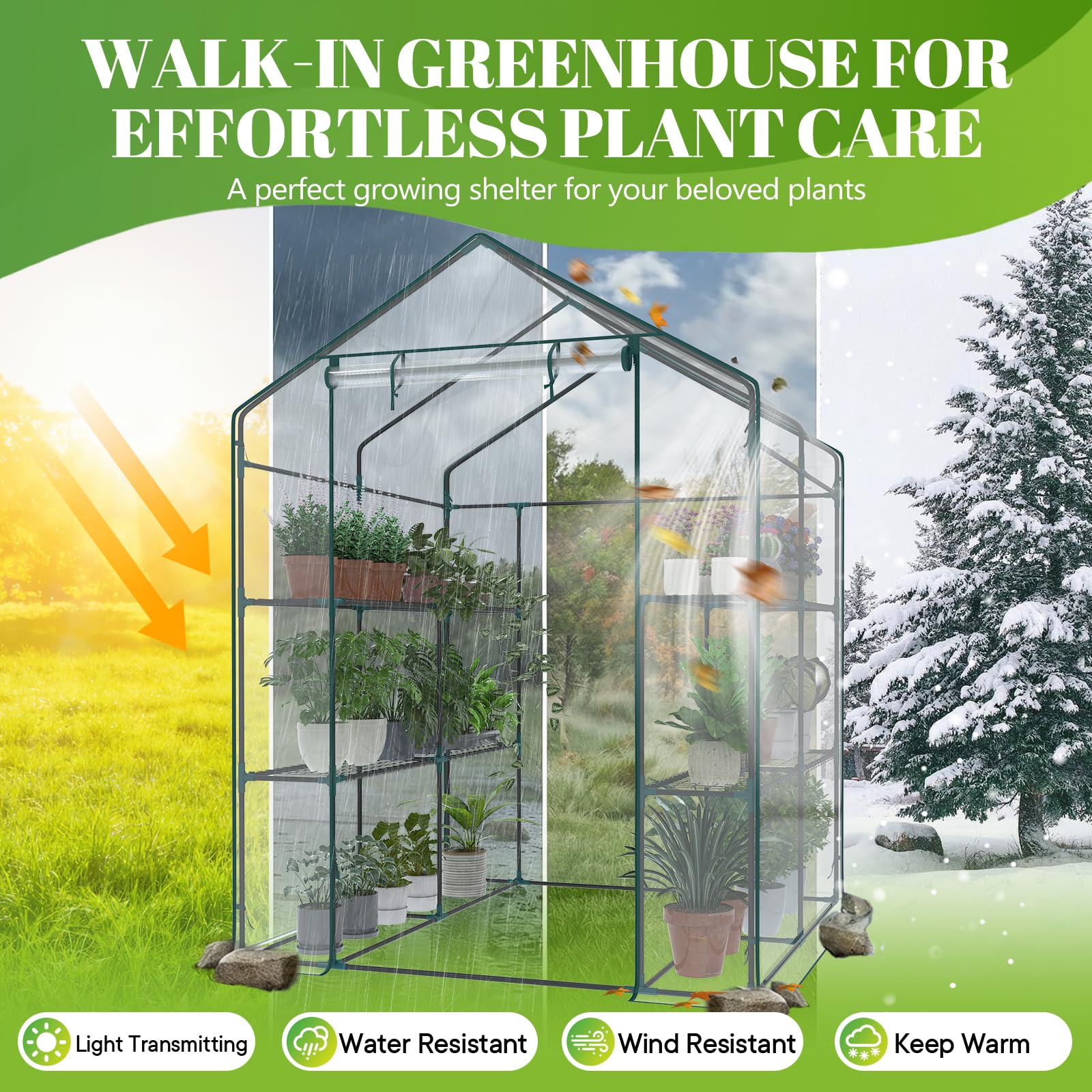 OLIXIS PVC close-up highlighting transparent cover and sunlight benefit