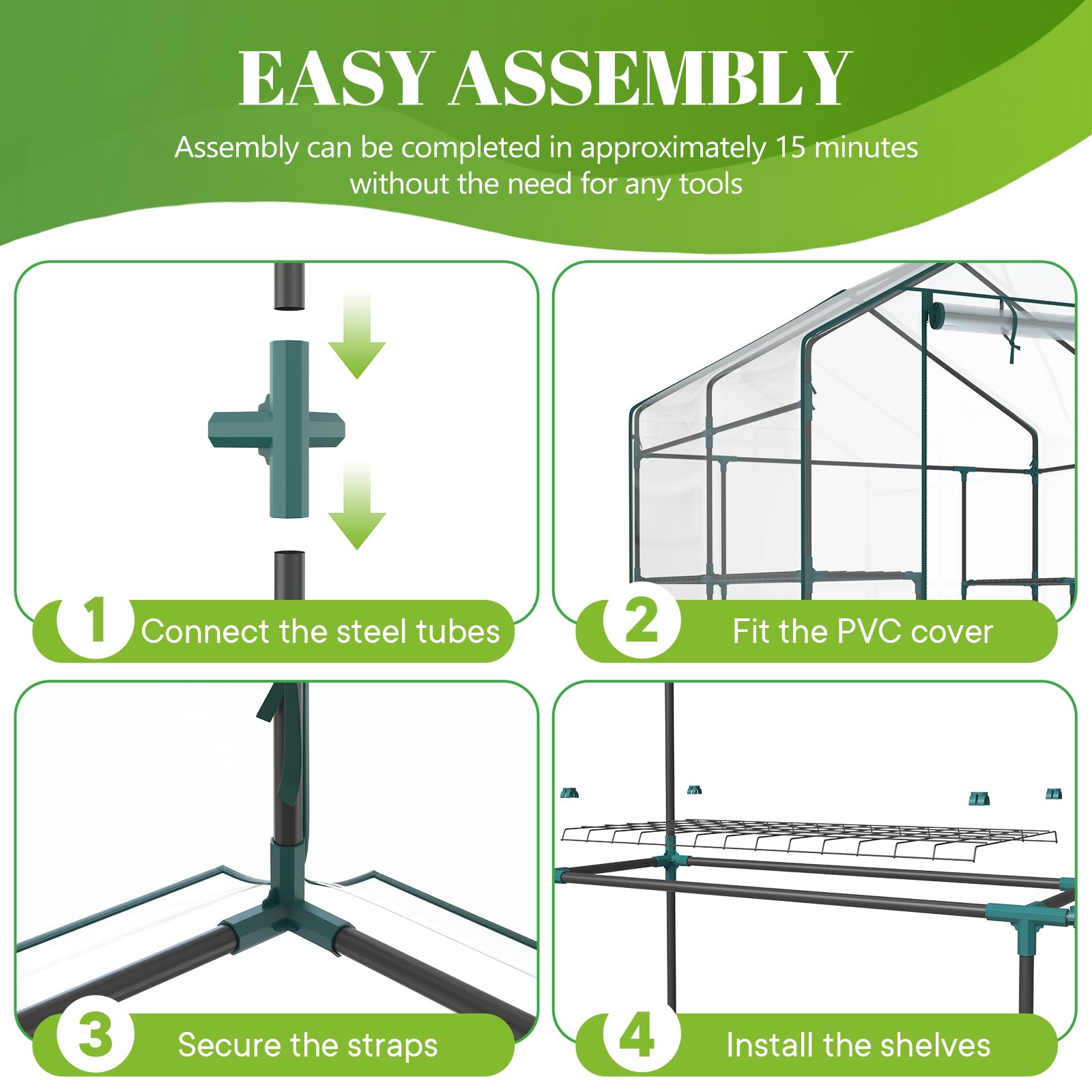 OLIXIS greenhouse next to chair showing scale and compact-footprint benefit