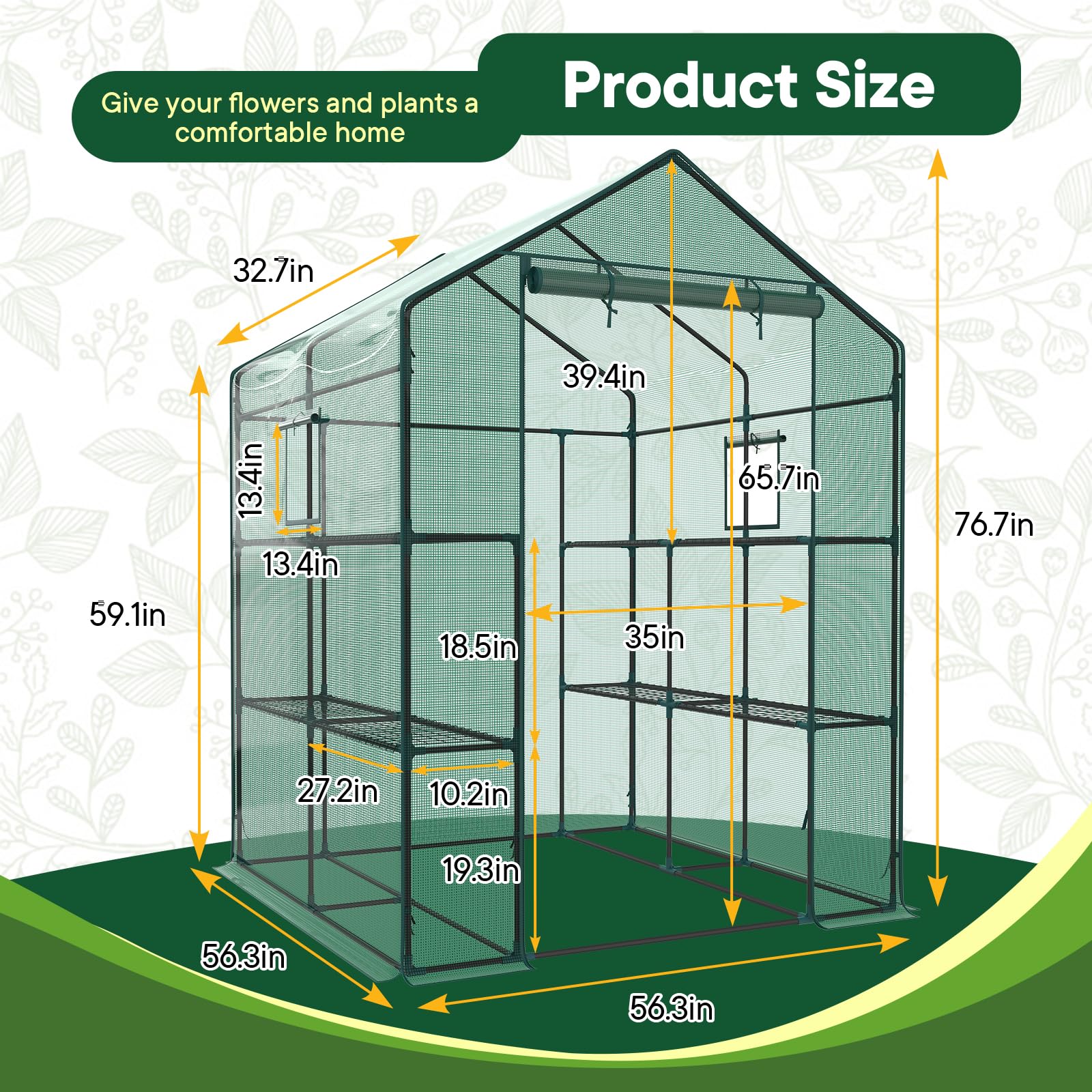 OLIXIS greenhouse filled with potted plants showcasing organized growing space