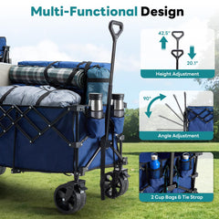 OLIXIS adjustable handle extended demonstrating comfortable pulling height
