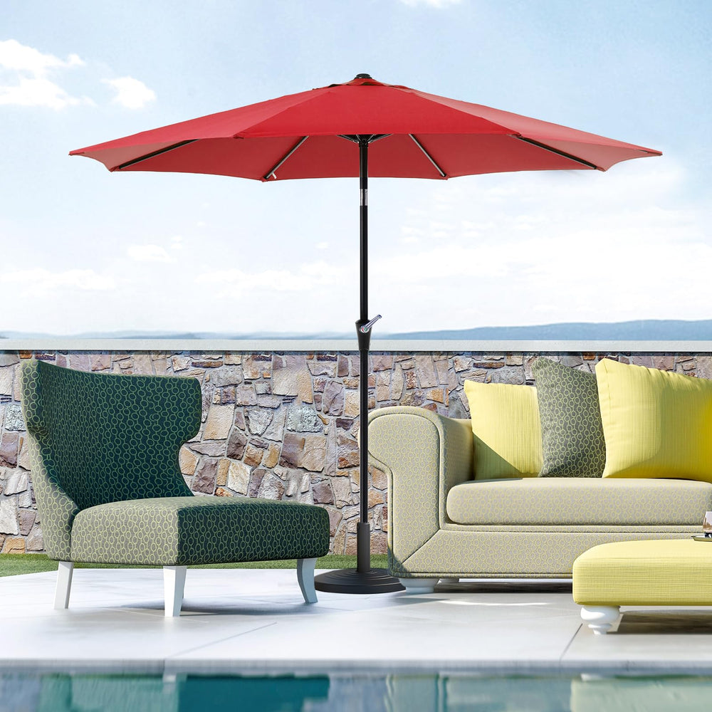 OLIXIS umbrella beside table showing size and coverage comparison benefit