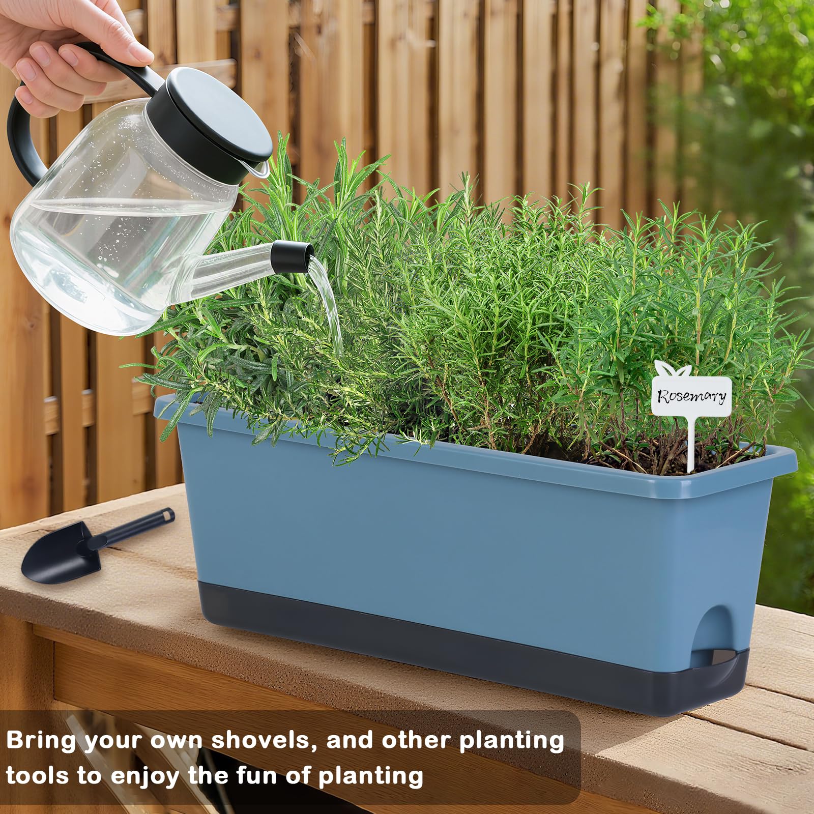 Oliz planters on windowsill filled with herbs offering convenient kitchen access
