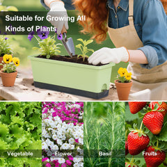 Oliz planter filled with basil and parsley demonstrating culinary herb convenience
