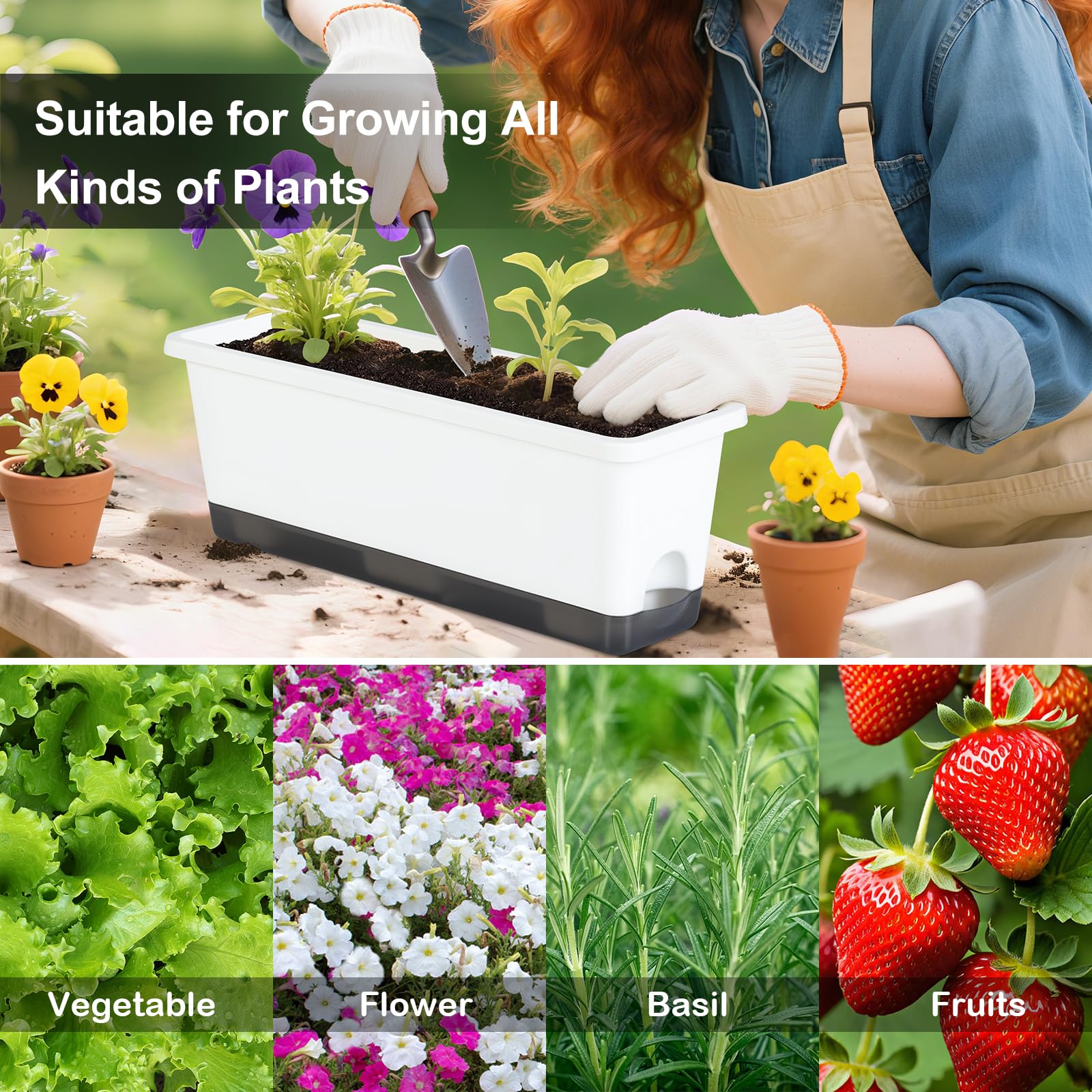 Oliz planter beside a hand for scale, highlighting compact space-saving benefit