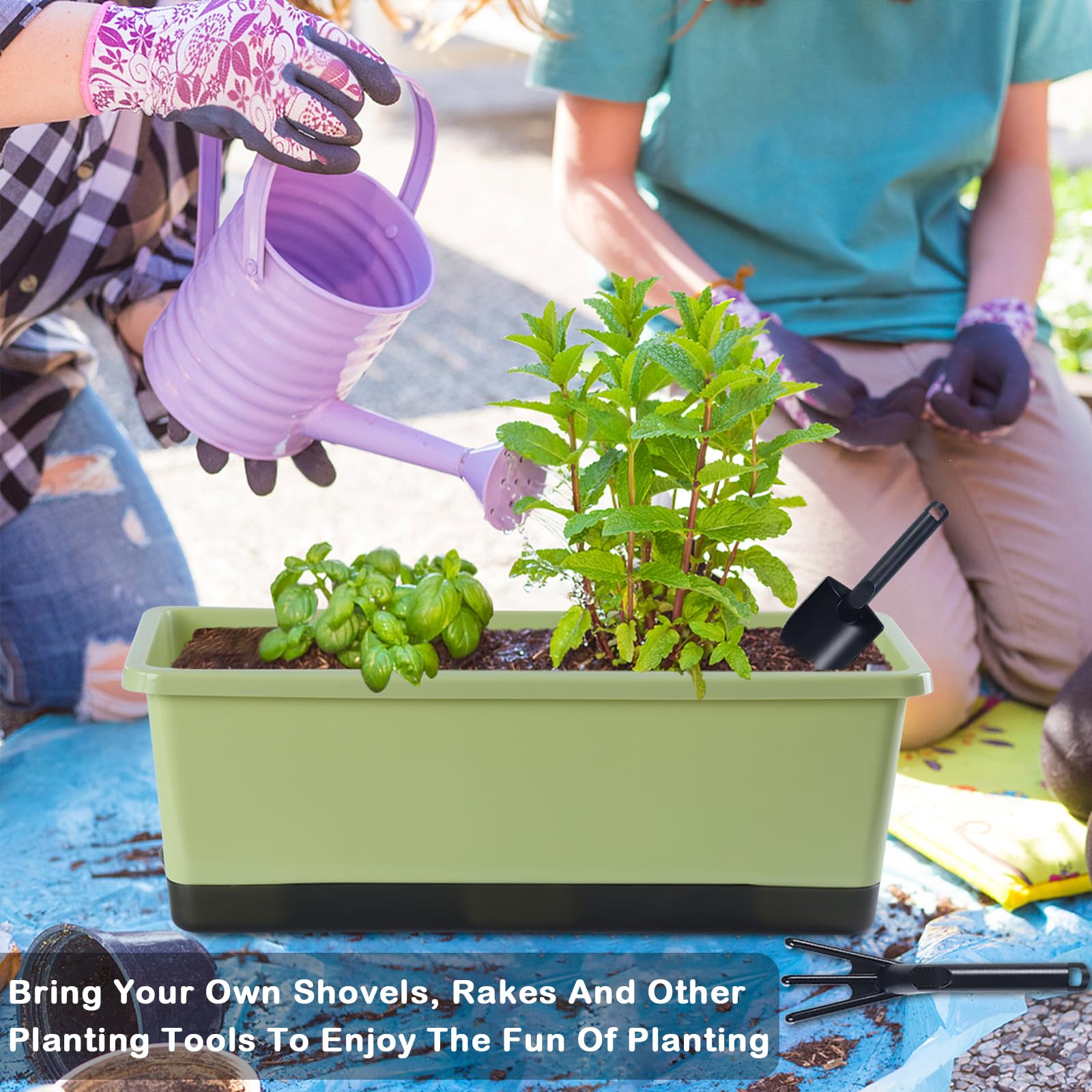 Oliz tray catching runoff under planter for clean surfaces and easy maintenance