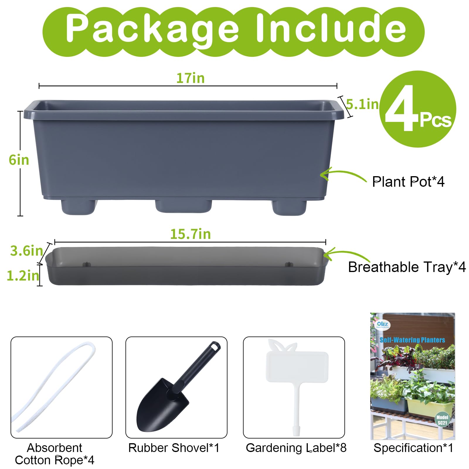 Oliz planter beside a hand showing size scale and easy fit on narrow ledges benefiting placement planning