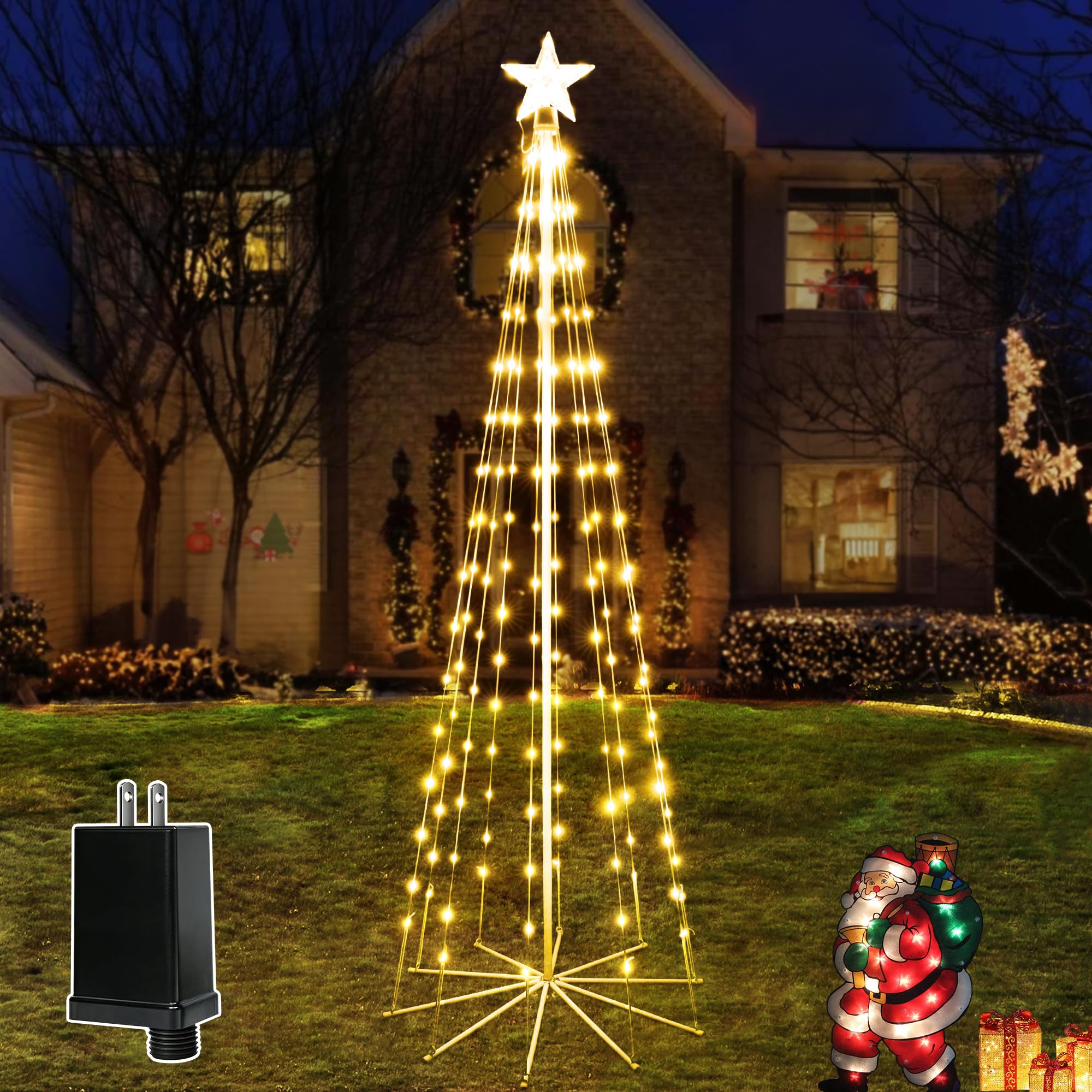 Ollny front packaging showing star strand and warm white LEDs for festive decoration