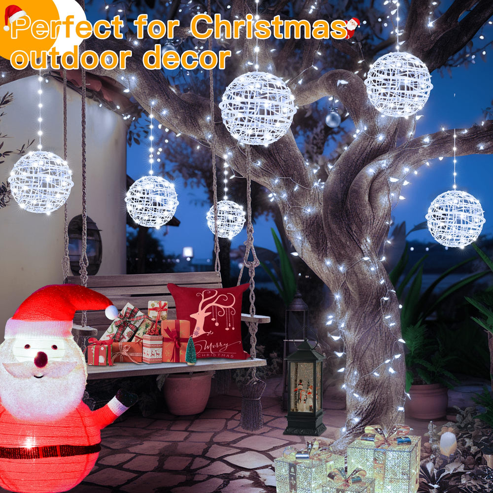 Ollny spheres on indoor mantel offering elegant cool-white lighting