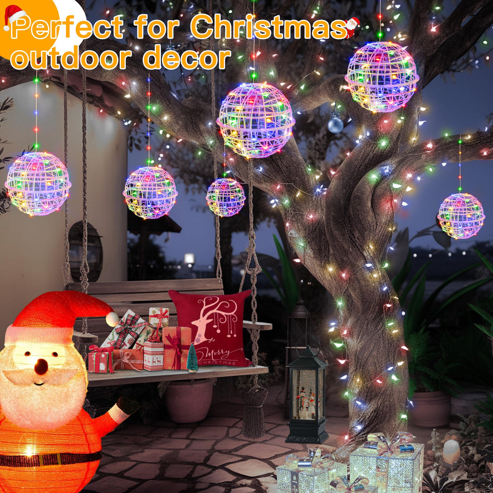 Ollny lights on a patio at night providing festive, weatherproof illumination