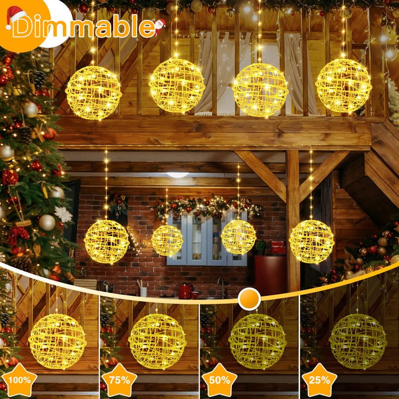 Ollny lights on handrail for scale showing 7.87 inch globe size