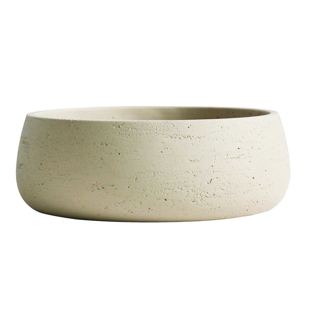 Olly & Rose front view of off-white ceramic planter bowl showing elegant shape and stability