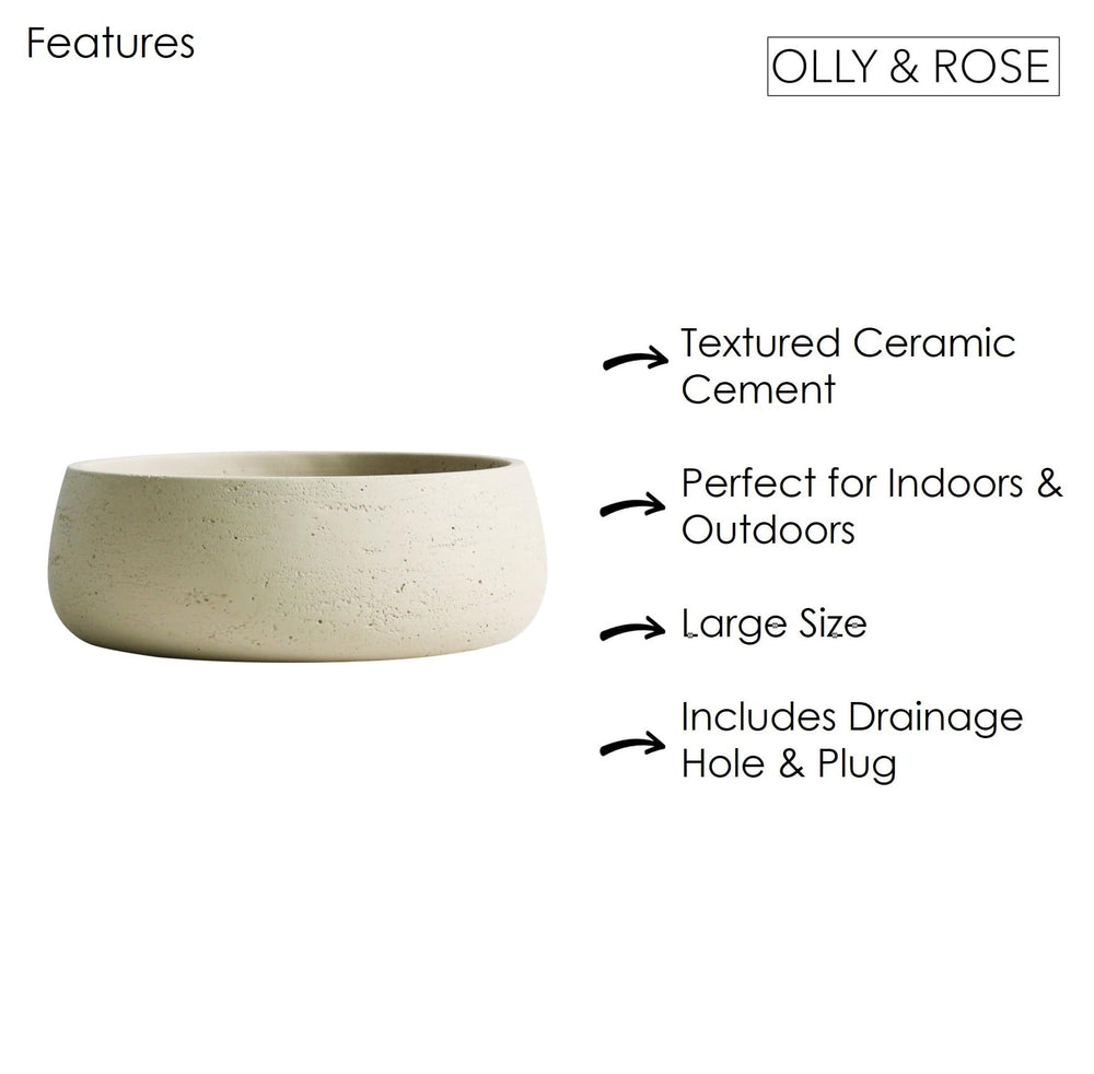 Olly & Rose side view with ruler for size comparison showing 28.5cm diameter benefit