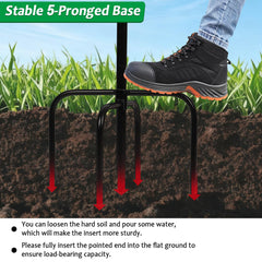 Olpchee heavy-duty base close-up illustrating stable wide base to prevent tipping in wind