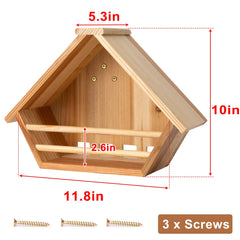 Oltara cedar roof detail showing slope for quick water drainage benefit
