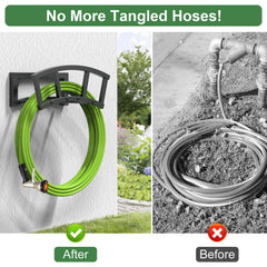 OLV mounted on brick wall with hose illustrating convenient access benefit