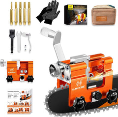 OMCCHK front view of sharpener jig showing compact portable design and stability