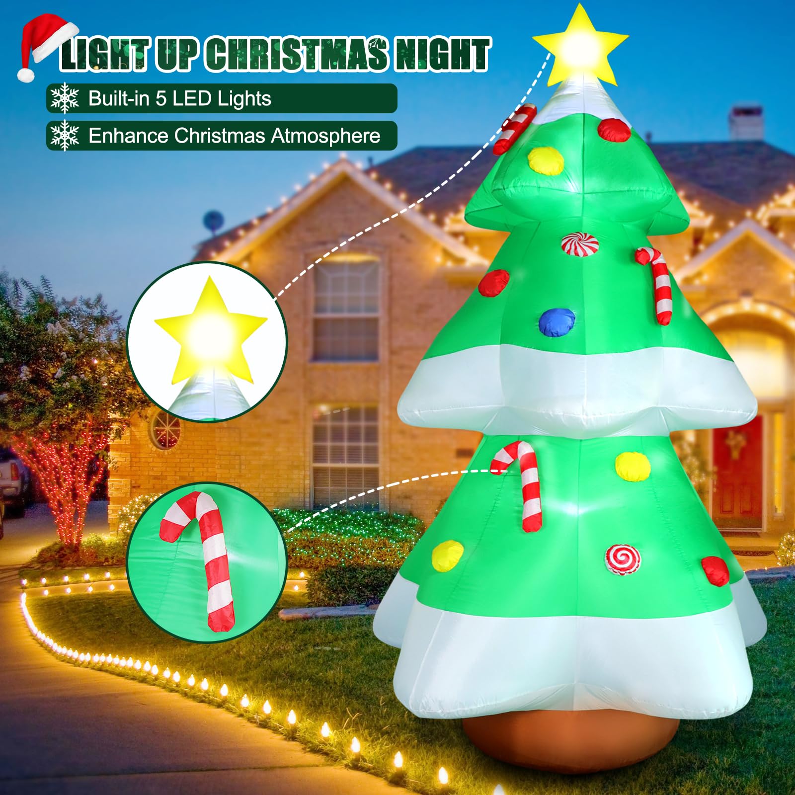 Omdekor candy decor detail displaying colorful candy canes and polka dots for playful charm