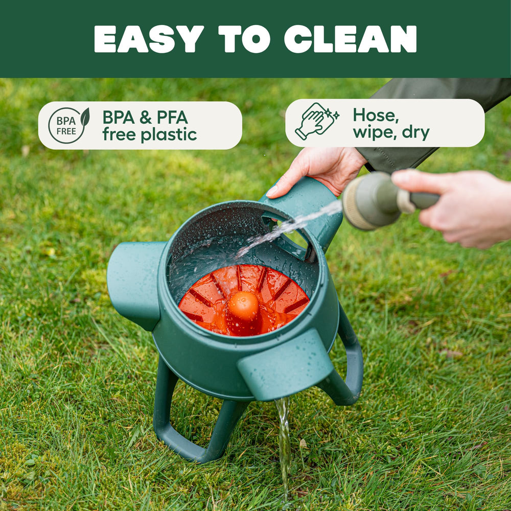 Omlet feeder disassembled for fast cleaning and hygienic maintenance