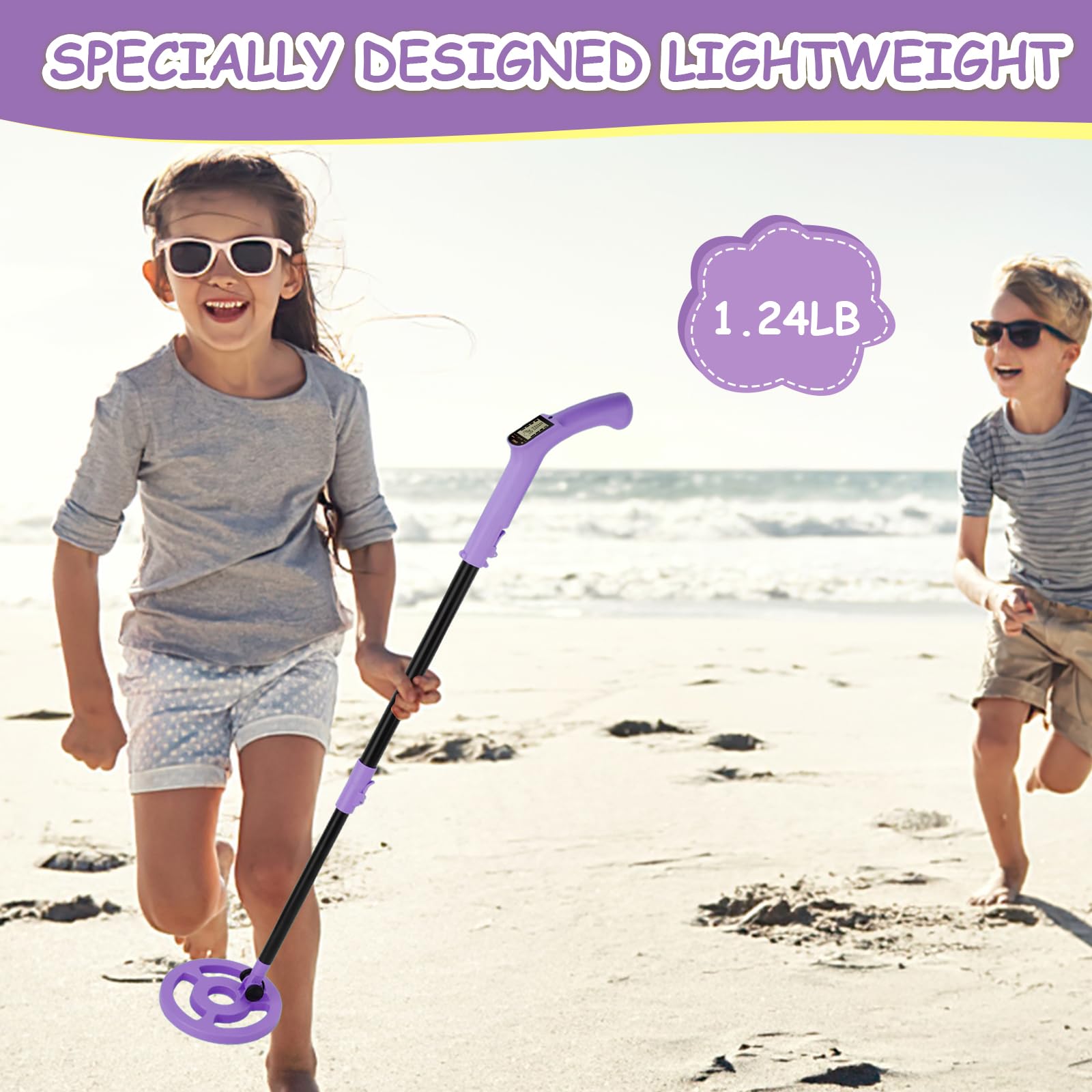 OMMO included shovel rake and 9V battery ready-to-use for instant treasure hunts