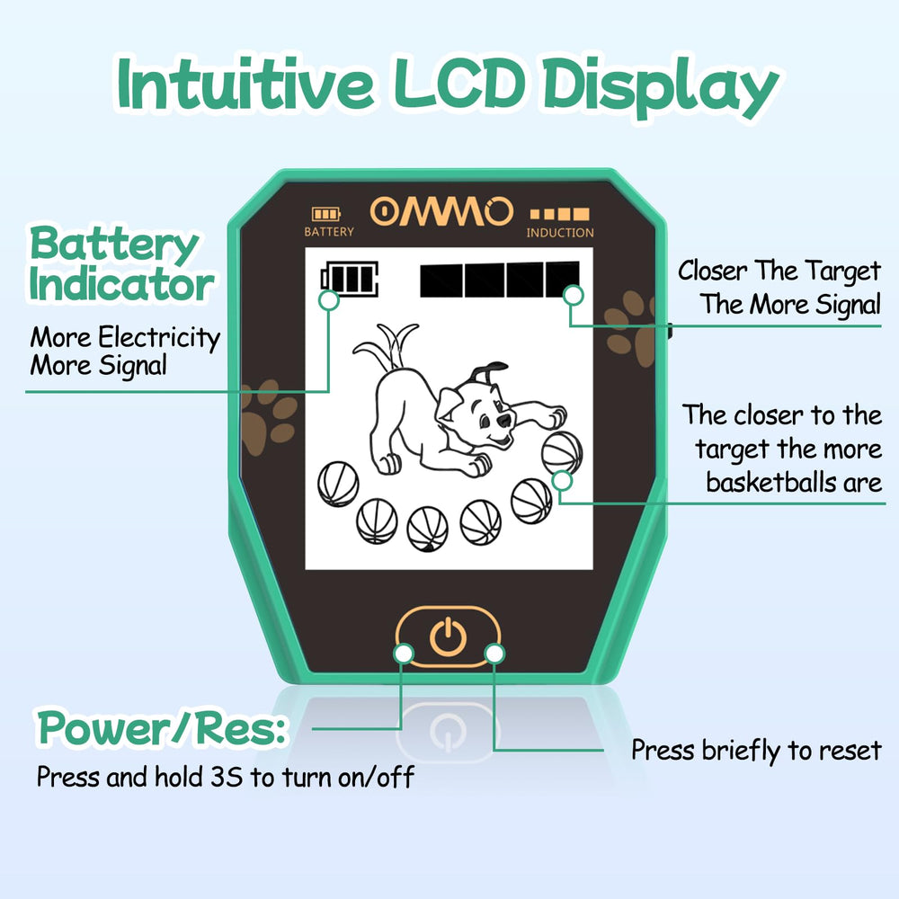 OMMO animated LCD close-up with puppy display, encourages discovery play