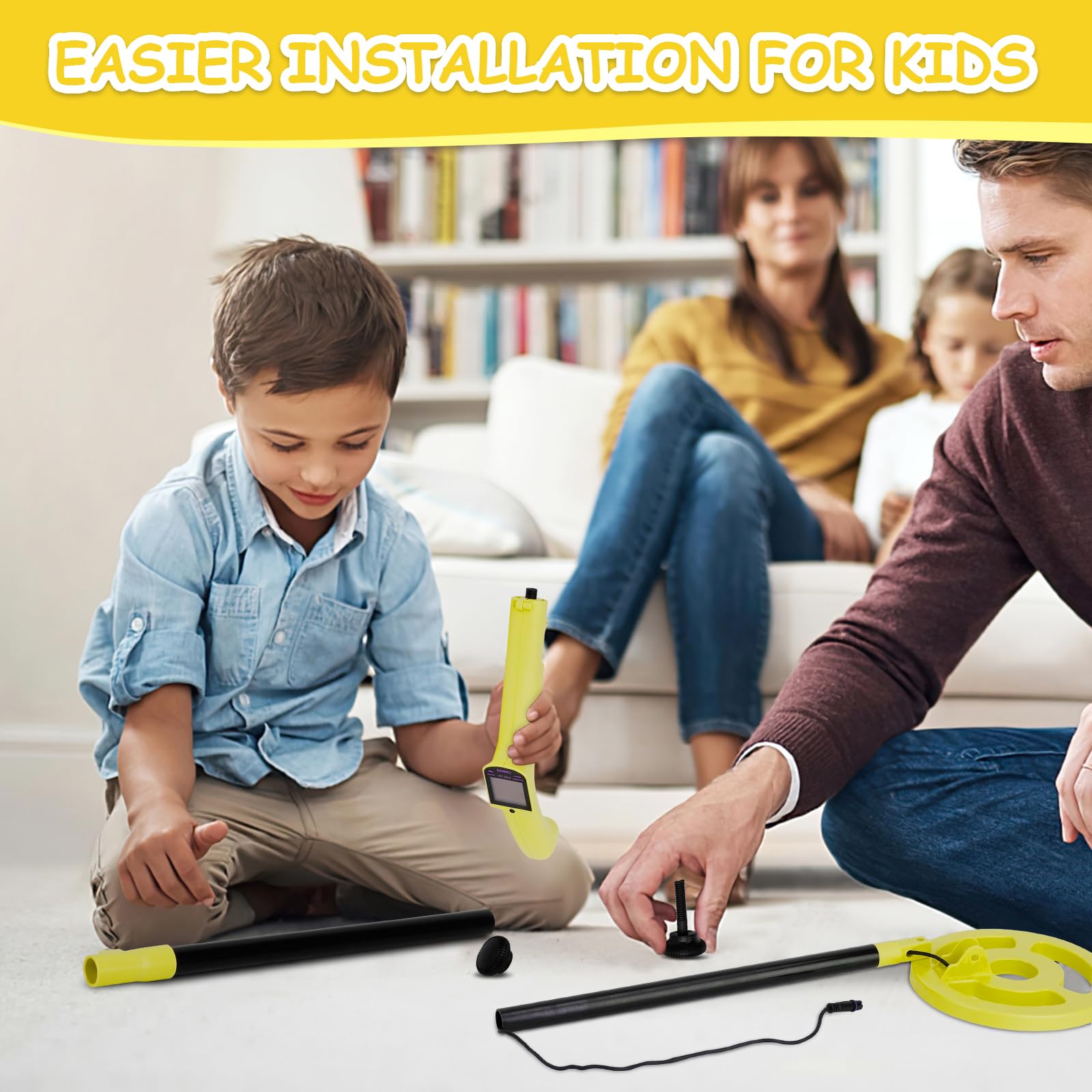 OMMO included shovel rake and 9V battery ready for immediate treasure hunts