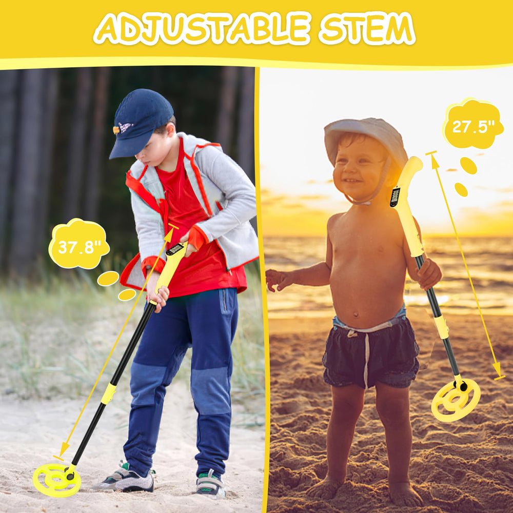 OMMO adjustable stem extended to fit different child heights for comfort