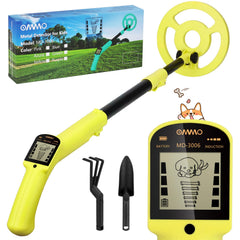 OMMO front view of yellow detector showing friendly design and quick play benefits