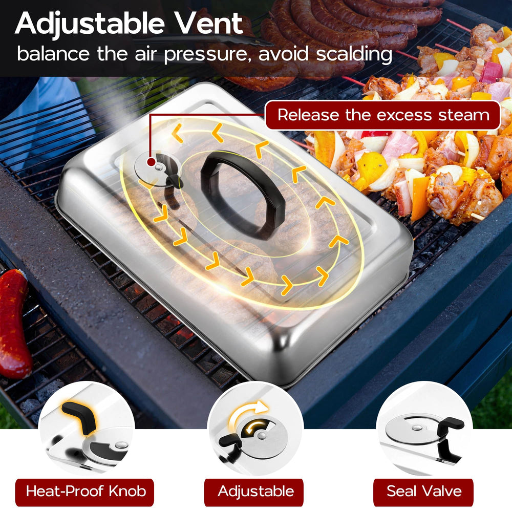 Onader adjustable vent detail that controls steam and cooking speed