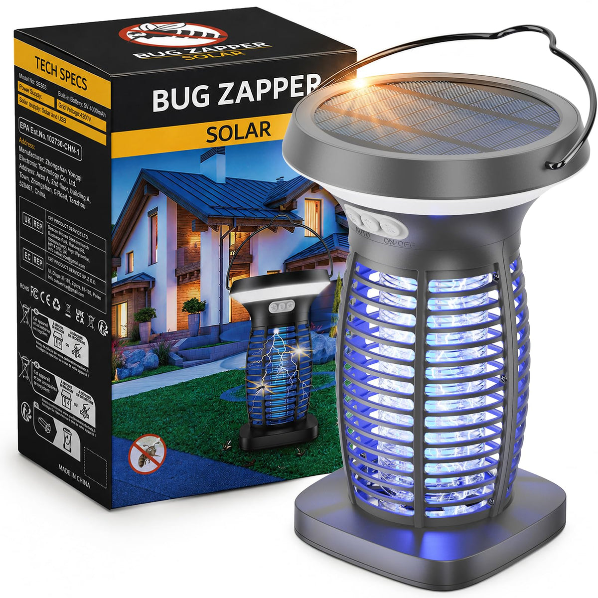 OnBeam front view of zapper showing full coverage and protection