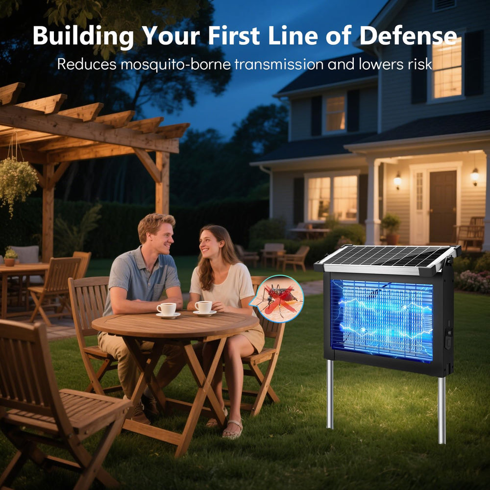 OnBeam next to chair showing scale and patio-ready coverage