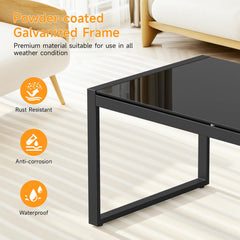 ONBRILL black powder-coated frame detail highlighting rust-resistant finish and durability
