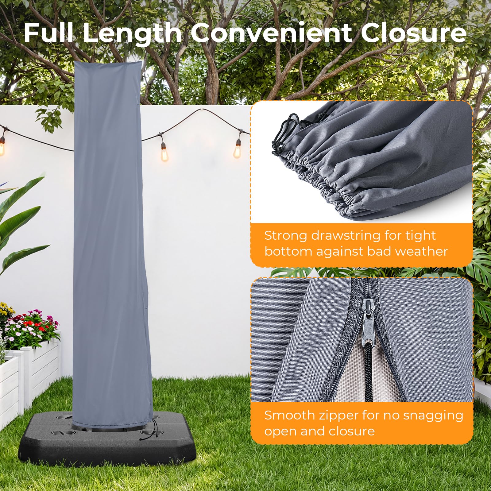 ONBRILL foldable fiberglass rod being used to install cover safely from ground