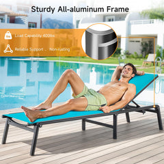 ONBRILL lake blue aluminum frame detail highlighting rust-resistant durability