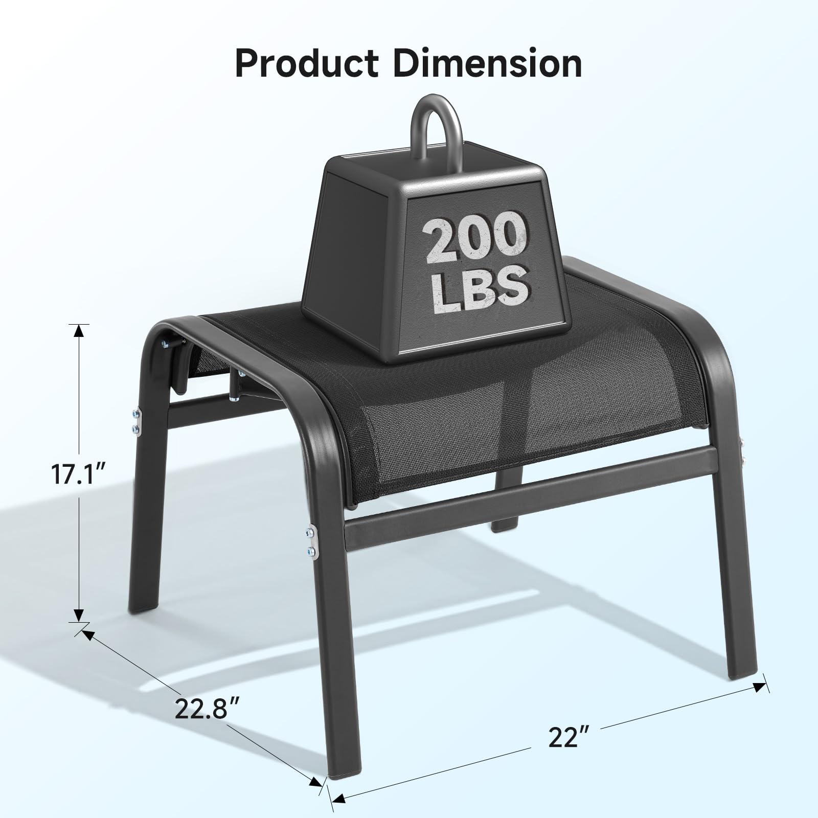 ONBRILL ottoman used on patio showing versatility as seat or footrest benefit