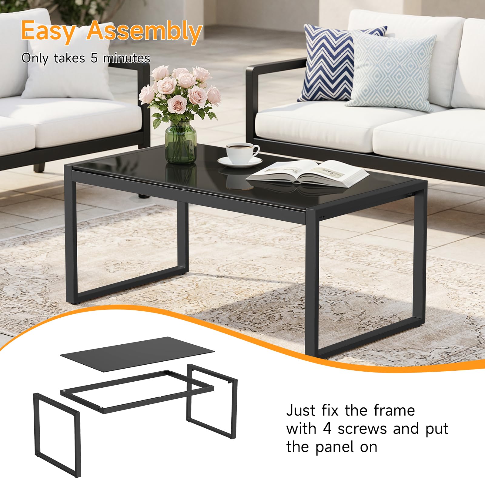 ONBRILL beside sofa to show scale and practical fit in compact spaces