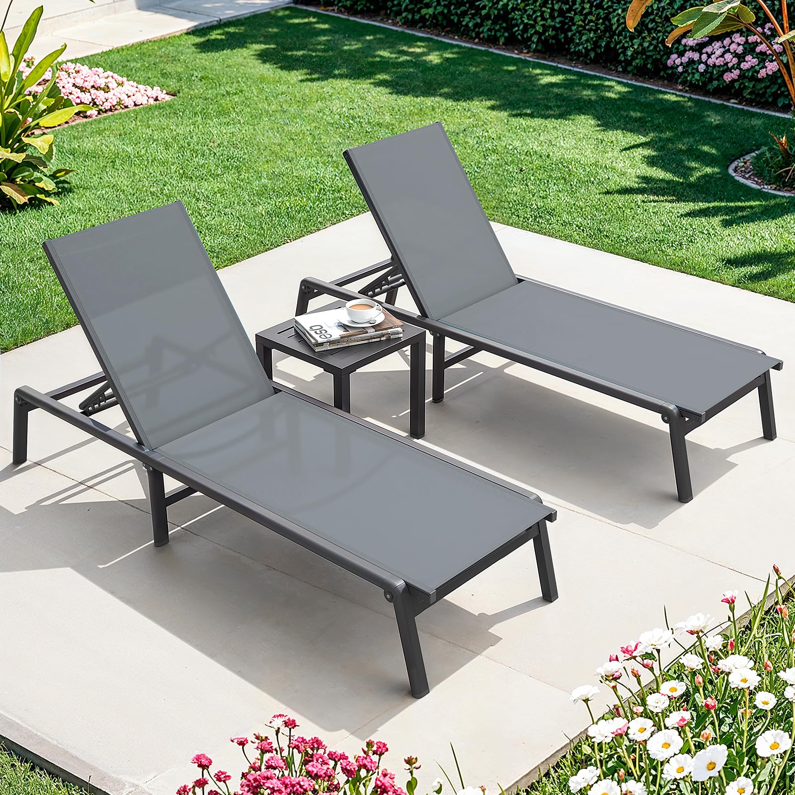 ONBRILL unboxed chaise ready-to-use with no assembly for instant enjoyment