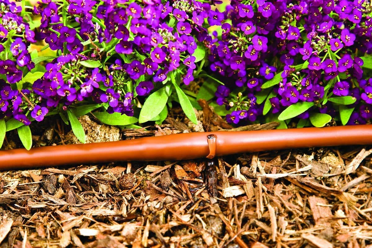 One Stop Outdoor close-up of inline emitters showing self-flushing design benefit