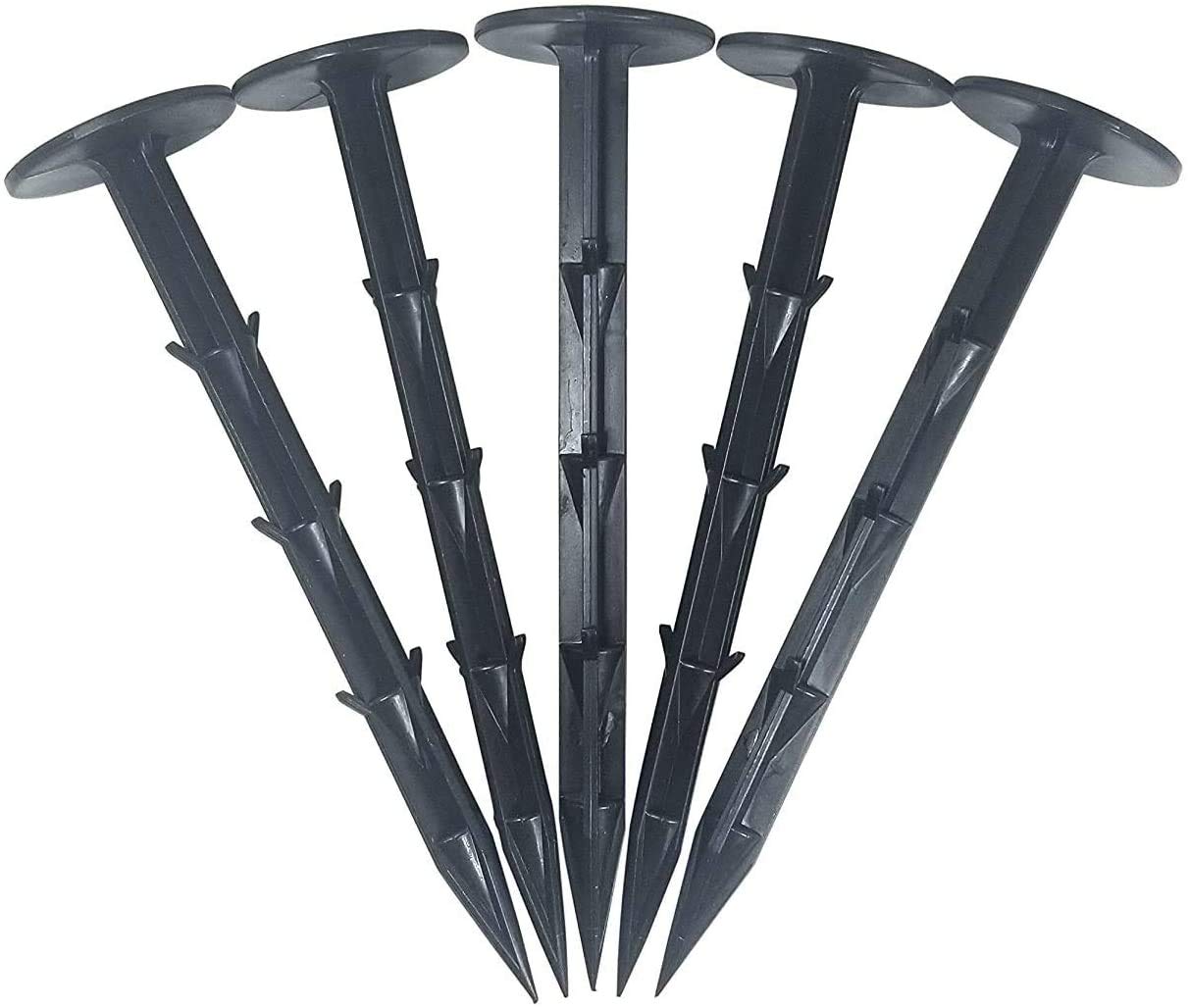 One Stop Outdoor front pack showing 100 plastic stakes and value