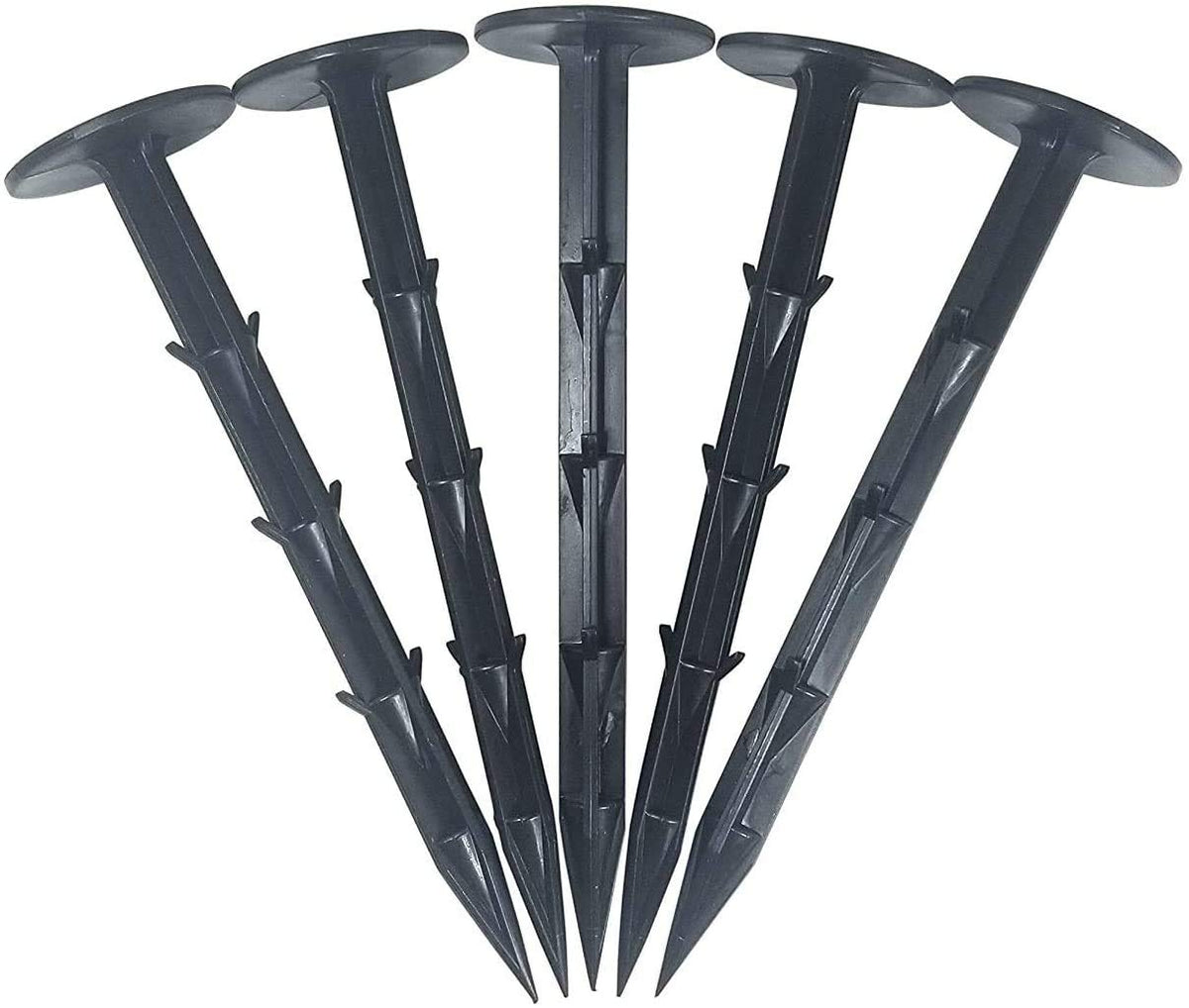 One Stop Outdoor front pack showing 100 plastic stakes and value