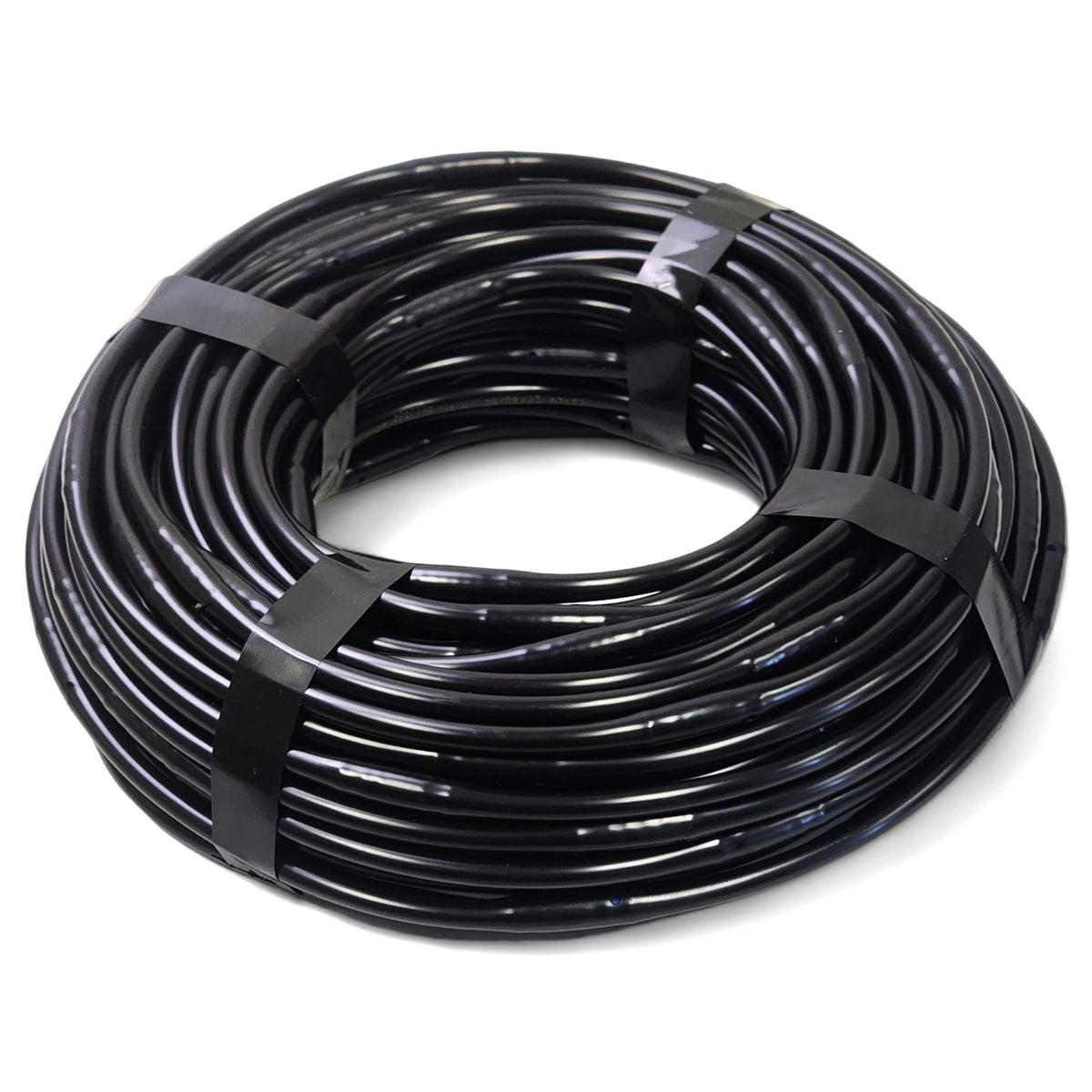One Stop Outdoor front view of 100ft drip line packaging showing product benefit durability