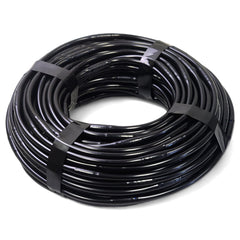 One Stop Outdoor front view of 100ft drip line packaging showing product benefit durability