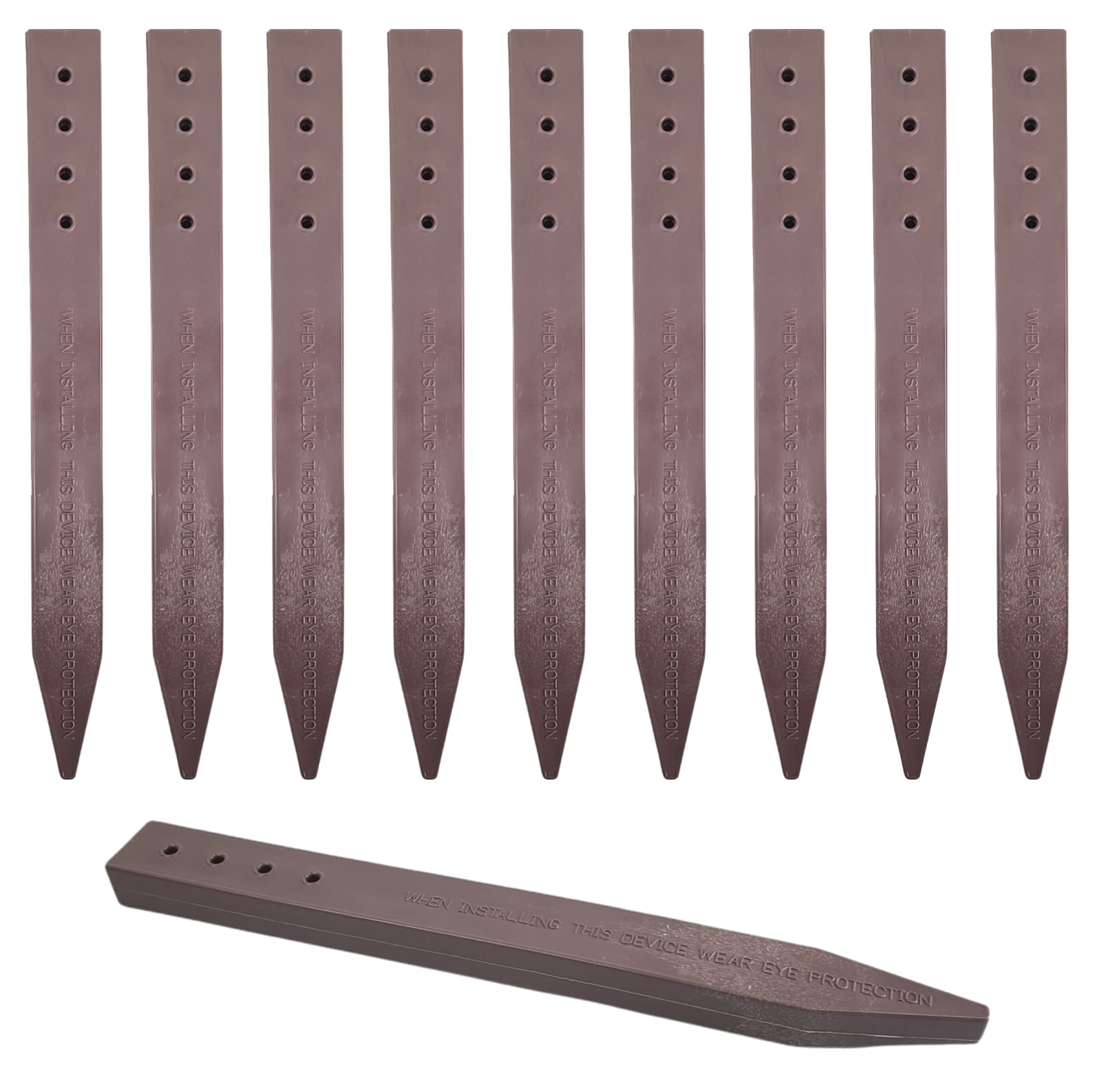 One Stop Outdoor front view of 20-pack stakes showing count and benefit of easy install
