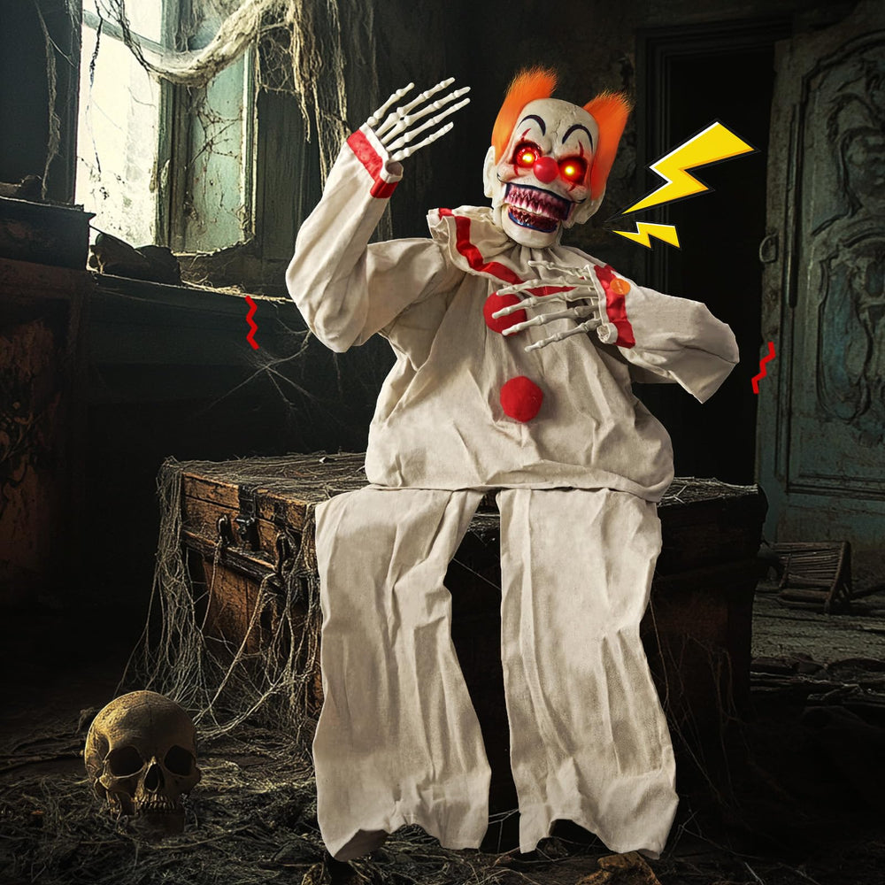 ONEANU clown next to chair for size scale and placement reference