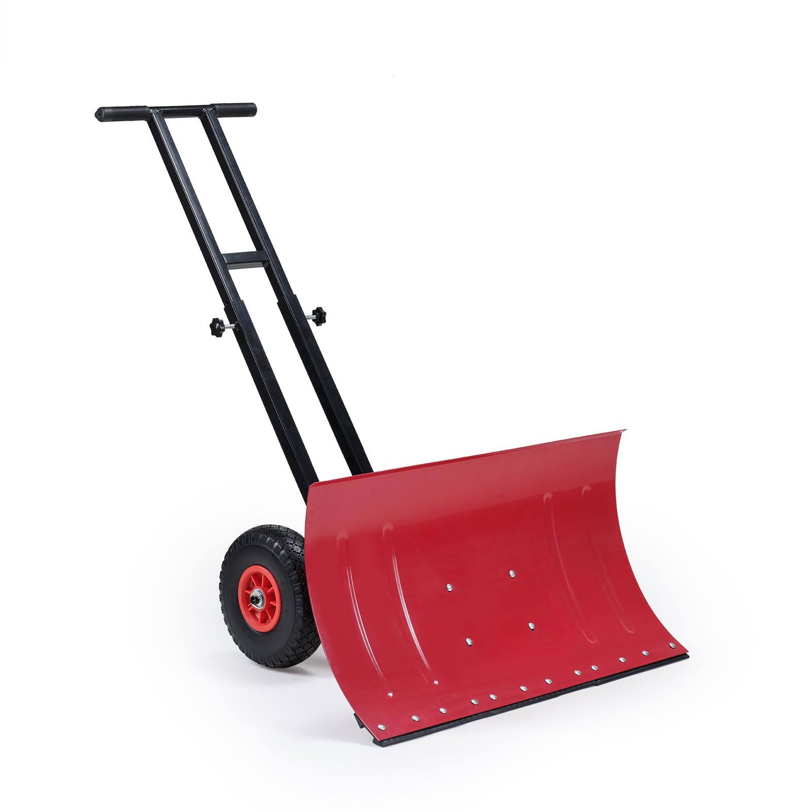 ONECHOI front view of angled steel blade showing fast snow clearing
