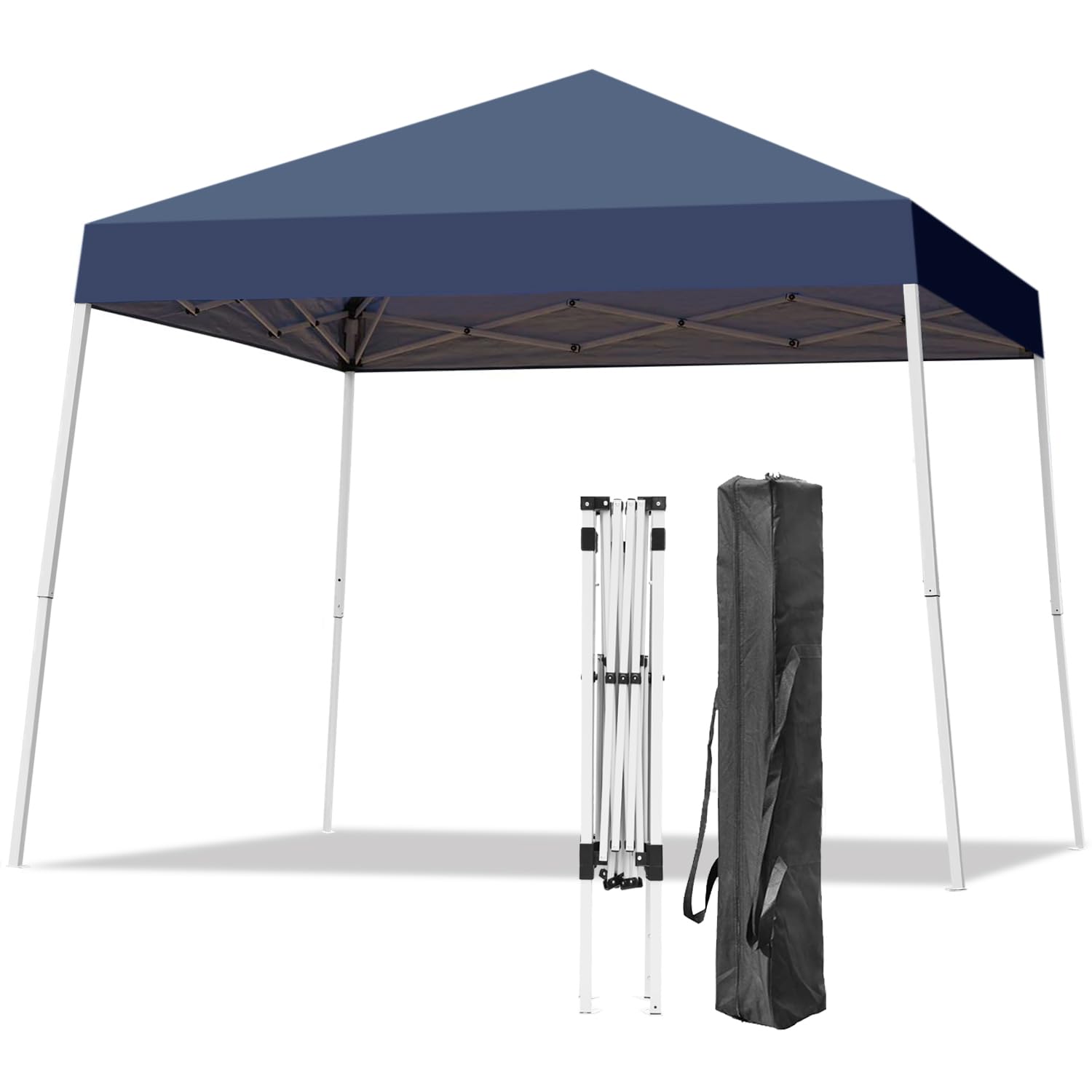 Oneofics canopy front view showing full 10x10 shelter and shaded area for events