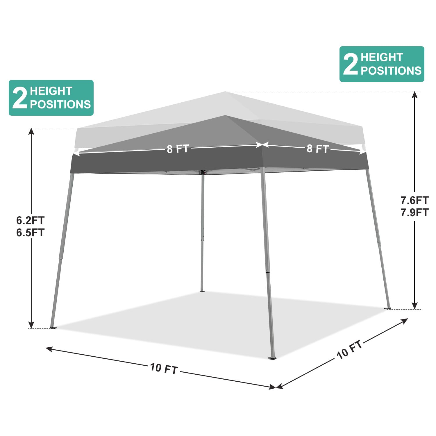 Oneofics canopy staked to ground for added stability in breezy conditions