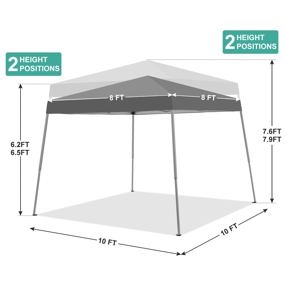 Oneofics canopy staked to ground for added stability in breezy conditions