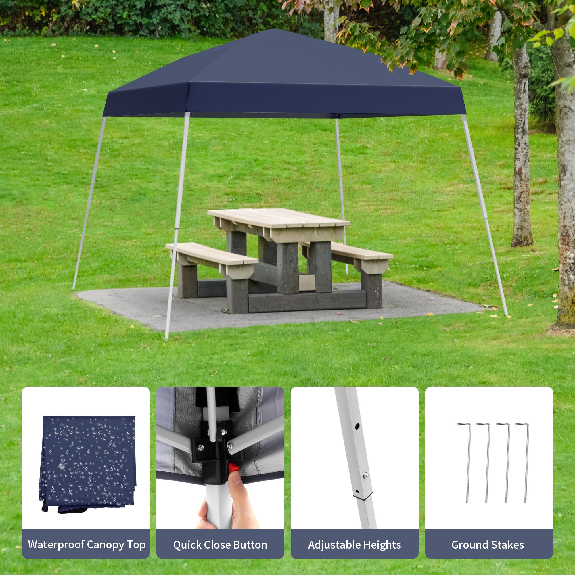 Oneofics canopy fabric detail showing 190T Oxford with silver lining that reduces UV exposure