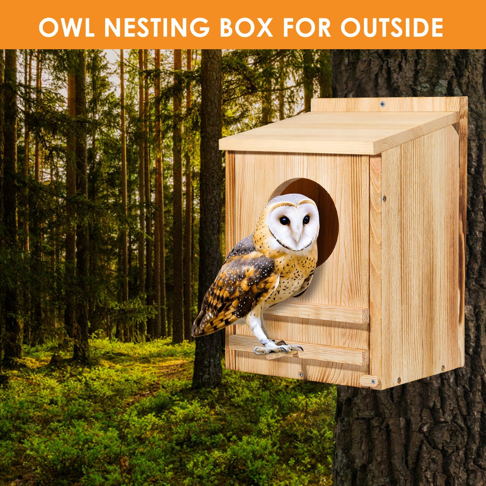 ONKO owl house in garden setting illustrating wildlife-friendly habitat benefit