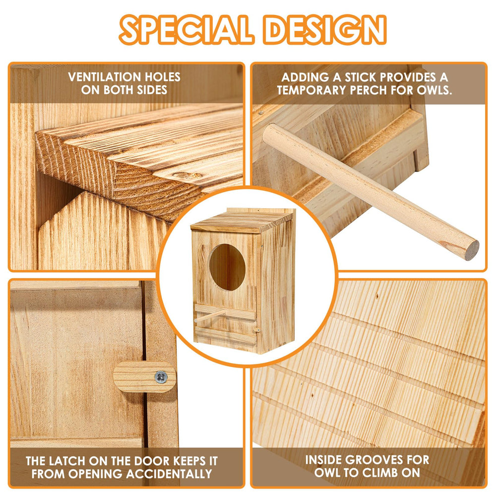 ONKO owl house mounted in tree demonstrating natural placement benefit